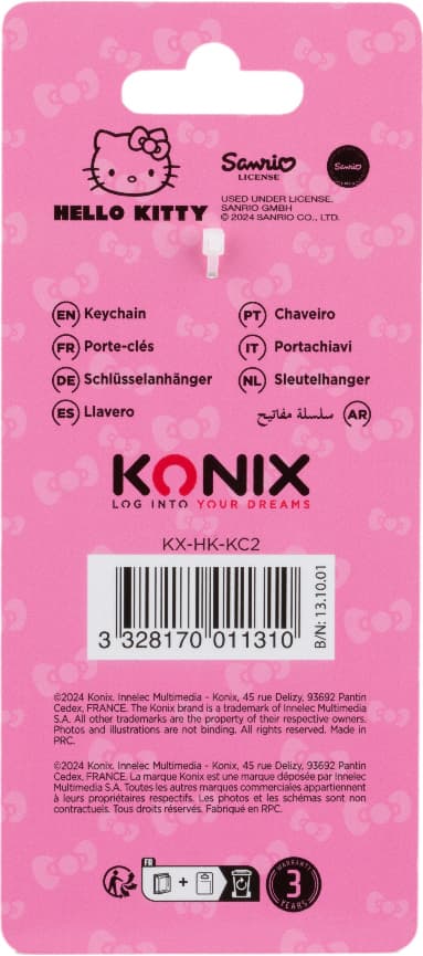 Konix Hello Kitty nøkkelring (skate)