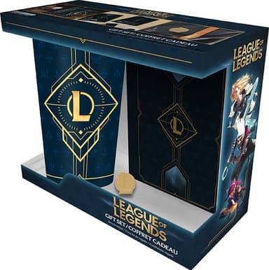 ABYStyle League Of Legends glass, pin og skriveboksett