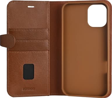 Buffalo iPhone 16 Plus 2in1 Leather MagSeries lommebokdeksel (brun)