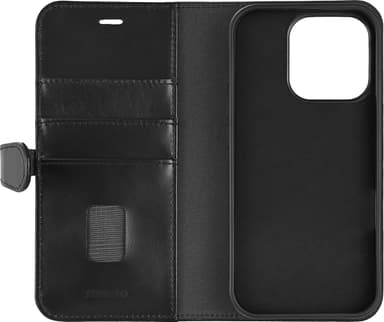 Buffalo iPhone 16 Pro 2in1 Leather MagSeries lommebokdeksel (sort)