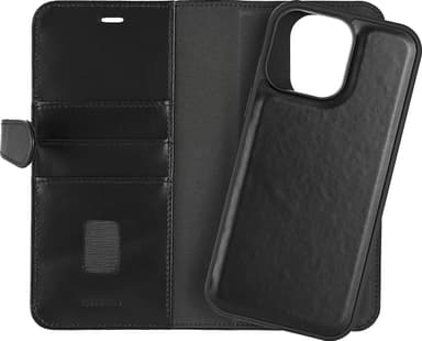 Buffalo iPhone 16 Pro Max 2in1 Leather MagSeries lommebokdeksel (sort)