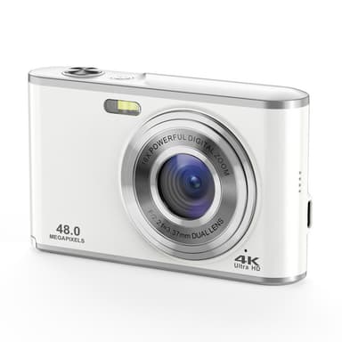 Digitalkamera 4K 48MP 16 x zoom webkamera med 32 GB TF-kort Sølv
