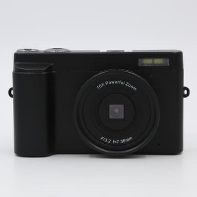 Digitalkamera med 24 MP, HD 1080p og 16x zoom, sort