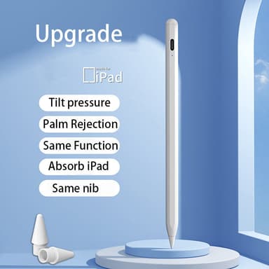 Universal Stylus-penn for iPad med 4 pennesplitter Hvit