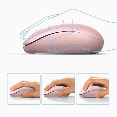 Ugreen Trådløs Mus 2.4GHz USB - Rosa