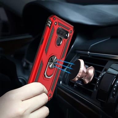 Beskyttende mobildeksel med roterende og foldbart stativ til LG K50 & Q60