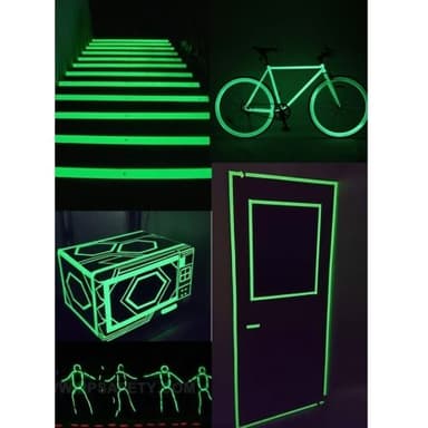 Selvheftende fluoroscerende tape - 10meter