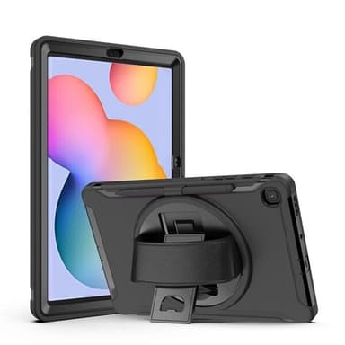 Deksel med roterbart stativ til Samsung Galaxy Tab S6 Lite Svart