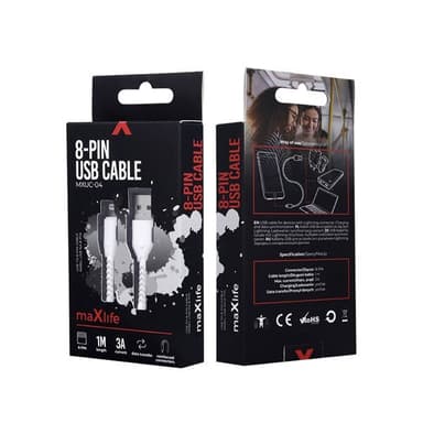 Maxlife iPhone-kabel - 3A Hvit