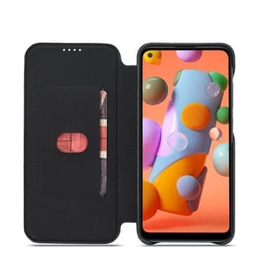 Flipbeskyttelse med kortholder til Samsung Galaxy A11 Svart