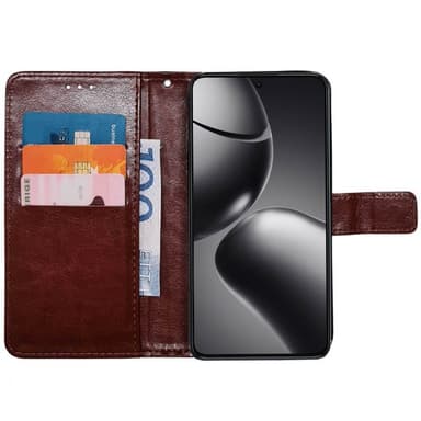Lommebokdeksel 3-kort Xiaomi 14T - Brun