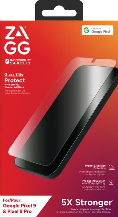 Zagg Glass Elite Google Pixel 9/9 Pro skjermbeskytter