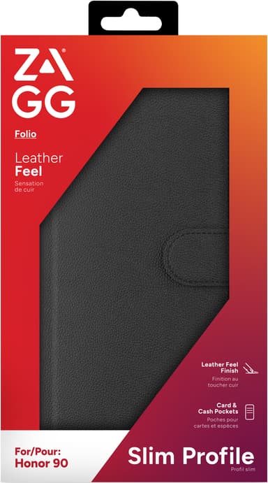Zagg Honor 90 lommebokdeksel (sort)