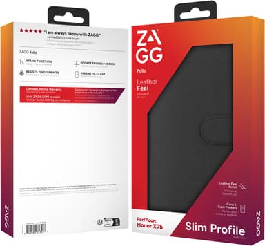 Zagg Honor X7b lommebokdeksel (sort)