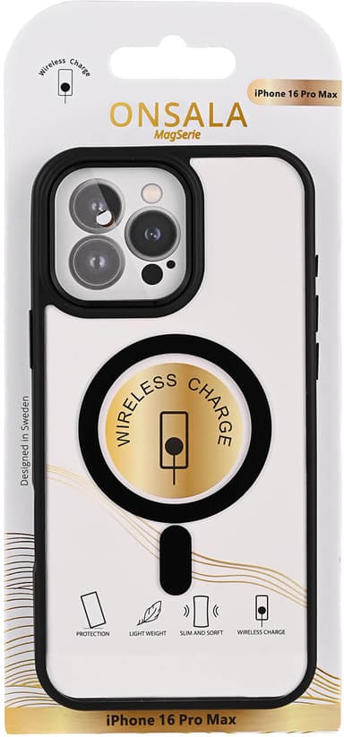 Onsala iPhone 16 Pro Max Bumper MagSeries deksel (sort)
