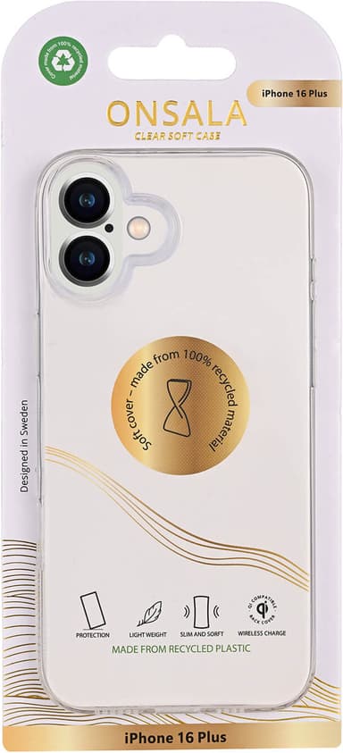 Onsala iPhone 16 Plus deksel (gjennomsiktig)