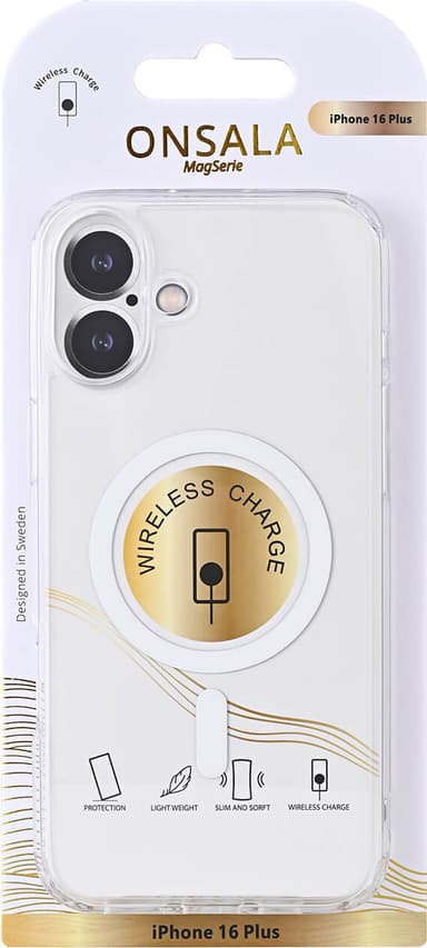 Onsala iPhone 16 Plus MagSeries deksel (gjennomsiktig)