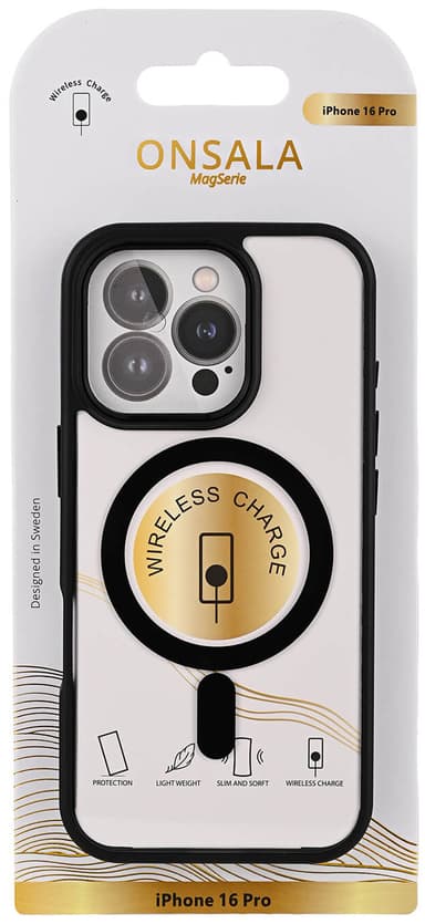 Onsala iPhone 16 Pro Bumper MagSeries deksel (sort)