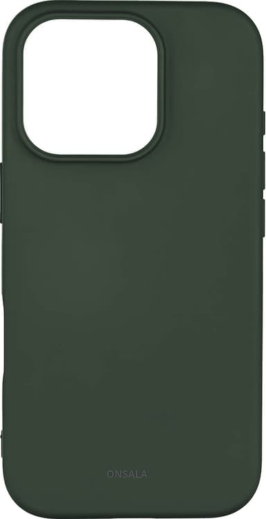 Onsala iPhone 16 Pro silikondeksel (olivengrønn)