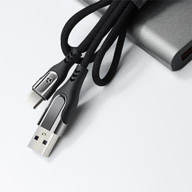 USB-C hurtigladekabel Sort