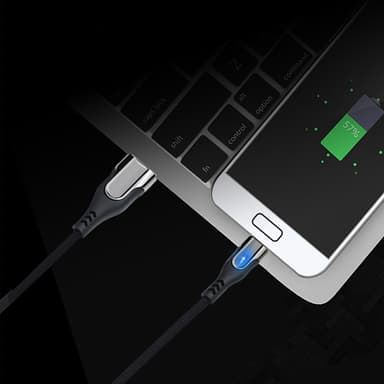 USB-C hurtigladekabel Sort