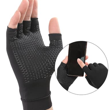 Sklisikre halvfingerhansker fitnesshansker 1 par S