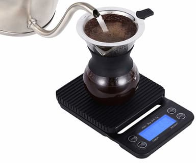 Digital kjøkkenvekt / kaffevekt 3 kg/0.1g Svart Sort
