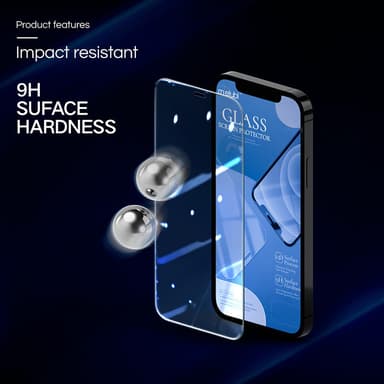 Skjermbeskytter i herdet glass 2-pakning Redmi Note 12 Pro Plus 5G