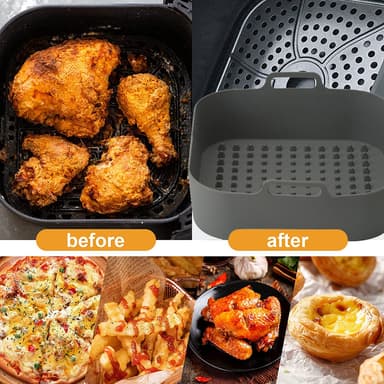Silikonskål til Air Fryer Grå 20 cm