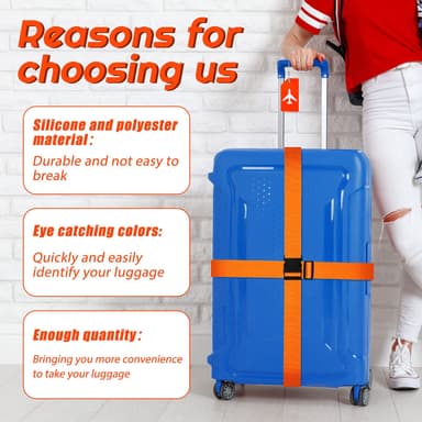 Bagasjebelte med adresseetikett Oransje
