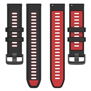 Klokkebånd silikon Rød 22 mm