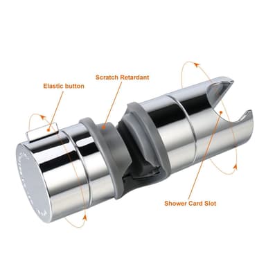 Dusjbrakett Dusjstanghode Brakettholder 18-25mm Erstatningshånddusjhodebrakett Armklemme for skyvedusjarmer Skyvestenger Gul