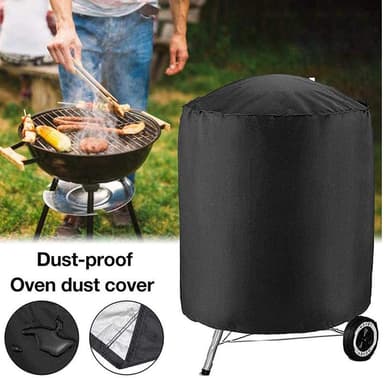 Rundt grilltrekk, 58 X 77 cm Sort