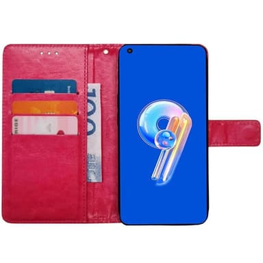 Mobil lommebok 3-kort Asus Zenfone 9 - Rød