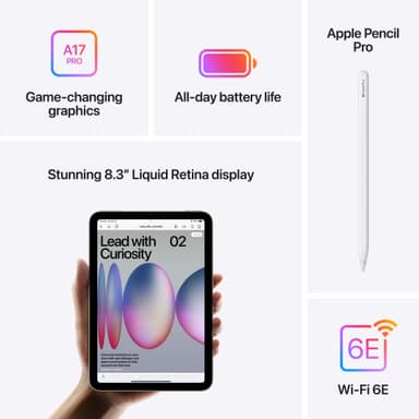 iPad mini A17 Pro Wi-Fi 128GB (stjerneskinn)