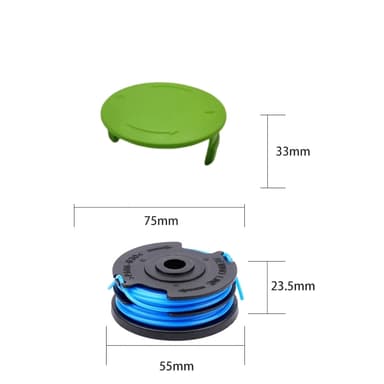 Trimmerspole for Greenworks G40LT/G40LTK2/G40LTK2x/2101507/2101507UA Flerfarget