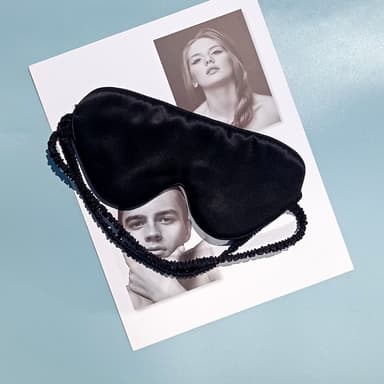 100 % Mulberry Silk Sleep Mask øyemaske Sort