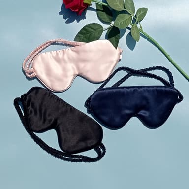 100 % Mulberry Silk Sleep Mask øyemaske Sort