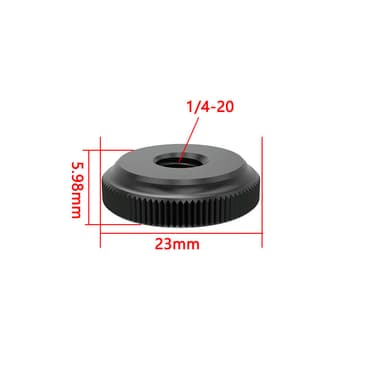 Kvinne tommelmutterlåsmutteradapter for kamerastativ Selfie Stick Sort 3/8-16