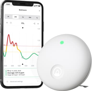 Airthings Wave Enhance innendørs luftkvalitetsmonitor 3302775 (hvit)