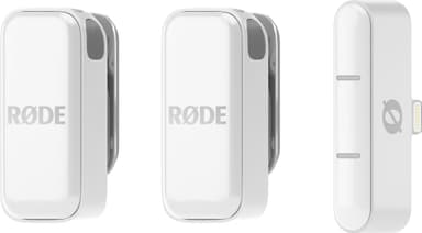 Røde Wireless Micro mikrofon og mottaker sett (Lightning, hvit)