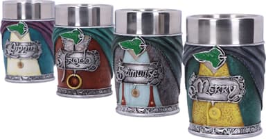 Nemesis Now Lord of the Rings shotglass (Sam, Frodo, Pippin, Merry)