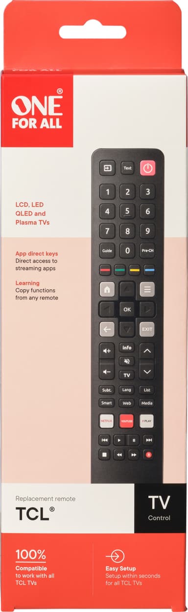 OFA URC 4922 ekstra fjernkontroll (TCL TV)