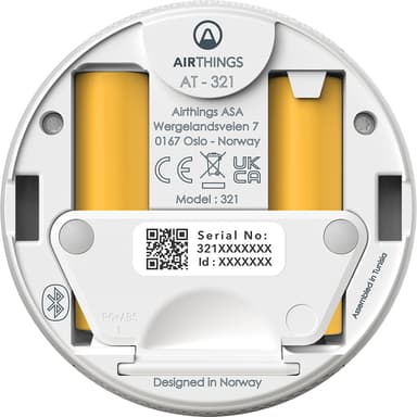 Airthings Wave Enhance innendørs luftkvalitetsmonitor 3302775 (hvit)