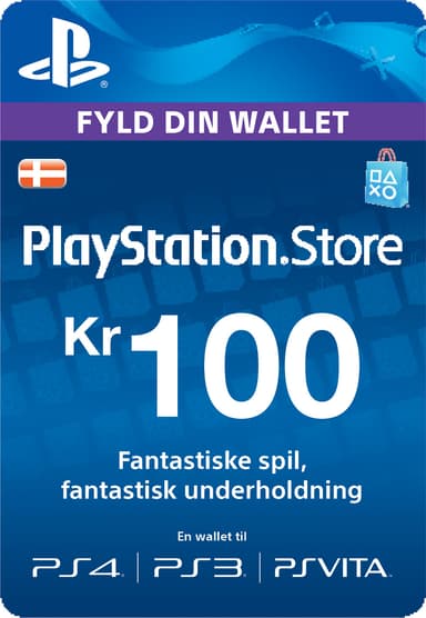 PlayStation Store PSN gavekort 100 DKK Elgiganten Elgiganten