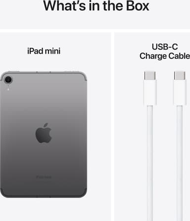 iPad mini A17 Pro Wi-Fi + Cellular 256GB (stellargrå)