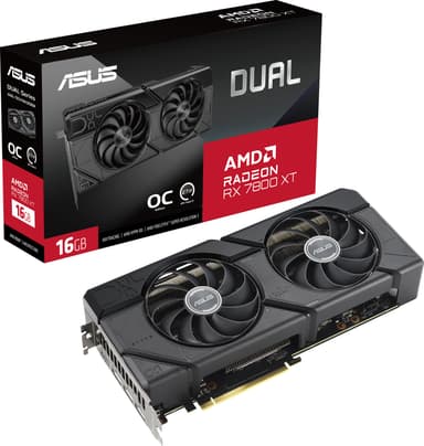 Asus Radeon RX7800 XT DUAL OC graphics card (16 GB GDDR6)
