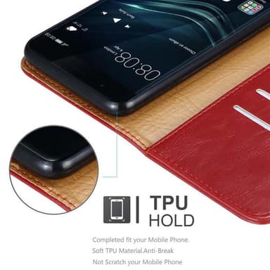 Huawei P9 PLUS lommebokdeksel etui (rød)