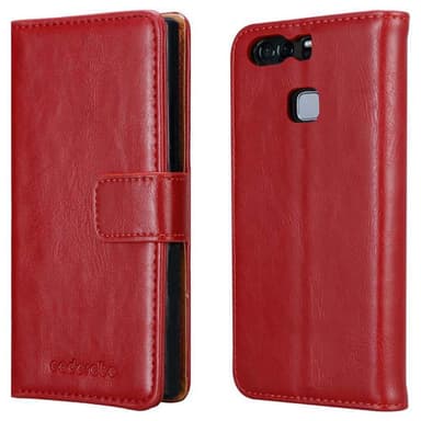 Huawei P9 PLUS lommebokdeksel etui (rød)