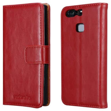 Huawei P9 PLUS lommebokdeksel etui (rød)
